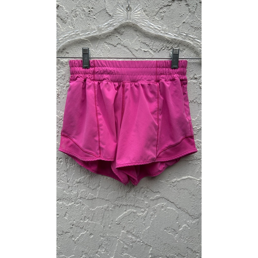 Lululemon Hotty Hot High-Rise Lined Short 4" Sonic Pink‎ Women 4 Tall LW7AMBT